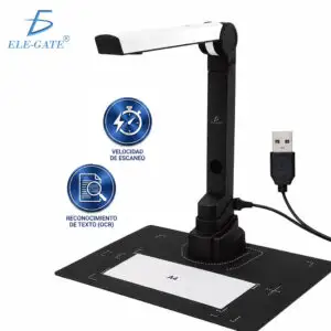 Escáner de documentos A4 ELE-GATE HD 5MP con OCR y luz LED
