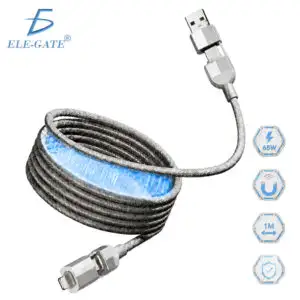 Cable Cargador Inteligente Magnético 65W para Auto  Carga Rápida