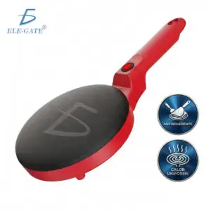Crepera Eléctrica Antiadherente Roja para Crepas Panqueques y Tortillas