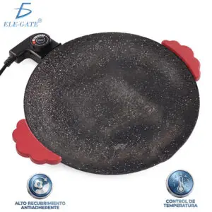Plancha Eléctrica Multifunción 40 cm con Control de Temperatura – Sartén Antiadherente Familiar
