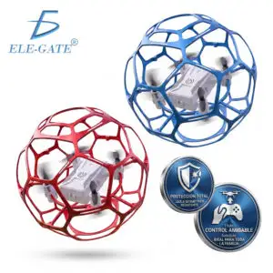 Dron Bola Voladora 2.4 GHz con Control Remoto y Jaula Protectora Resistente a caídas
